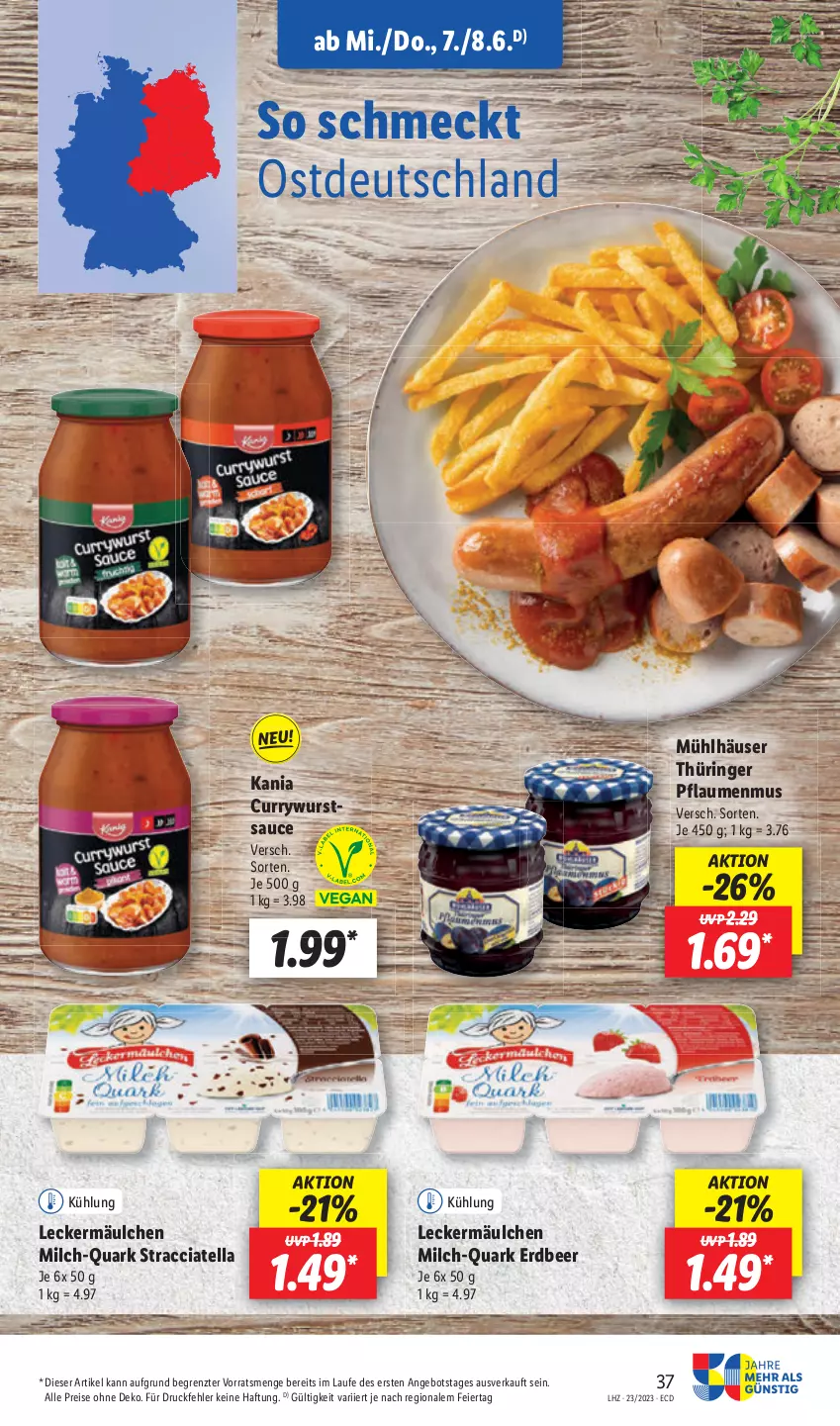 Aktueller Prospekt Lidl - Aktionsprospekt - von 05.06 bis 10.06.2023 - strona 43 - produkty: ACC, eier, eis, milch, reis, ring, sauce, Ti, wurst, ZTE