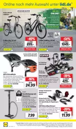 Gazetka promocyjna Lidl - Aktionsprospekt - Gazetka - ważna od 10.06 do 10.06.2023 - strona 34 - produkty: akku, angebot, angebote, auto, beleuchtung, dell, E-Bike, E-Bikes, eis, Leuchte, leuchten, ndk, reis, rücklicht, rwe, Schal, Schale, schlauch, telefon, Ti, Tiere, tisch, uhr, wasser, ZTE