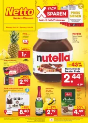 Gazetka promocyjna Netto Marken-Discount - Filial-Angebote - Gazetka - ważna od 14.01 do 14.01.2023 - strona 1 - produkty: ananas, angebot, berliner, berliner kindl, bestpreis, creme, ecco, eis, fleisch, frucht, fruchtsecco, hackfleisch, hackfleisch gemischt, Jubiläums, kaffee, melitta, ndk, nuss, nutella, pils, pilsener, reis, reiss, rind, rotkäppchen, schwein, sekt, Ti, wein, ZTE