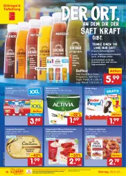 Gazetka promocyjna Netto Marken-Discount - Filial-Angebote - Gazetka - ważna od 14.01 do 14.01.2023 - strona 16 - produkty: actimel, activia, bestpreis, coppenrath, cremissimo, danone, danone activia, Dr. Oetker, drink, eis, flasche, Kinder, kinder pingui, kraft, kuchen, Kuchenschnitte, kühlregal, langnese, langnese cremissimo, ndk, pingui, regal, reis, Ria, riegel, saft, säfte, schnitten, sim, Ti