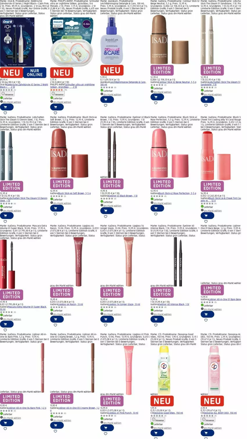 Aktueller Prospekt Dm Drogerie - Prospekte - von 20.10 bis 29.10.2025 - strona 1 - produkty: body, bürste, Coral, deo, deospray, eis, elektrische zahnbürste, Eyeliner, gin, ginger, lack, Lipgloss, Mascara, oral-b, Philips, rama, reis, rouge, tee, Ti, Yo, zahnbürste