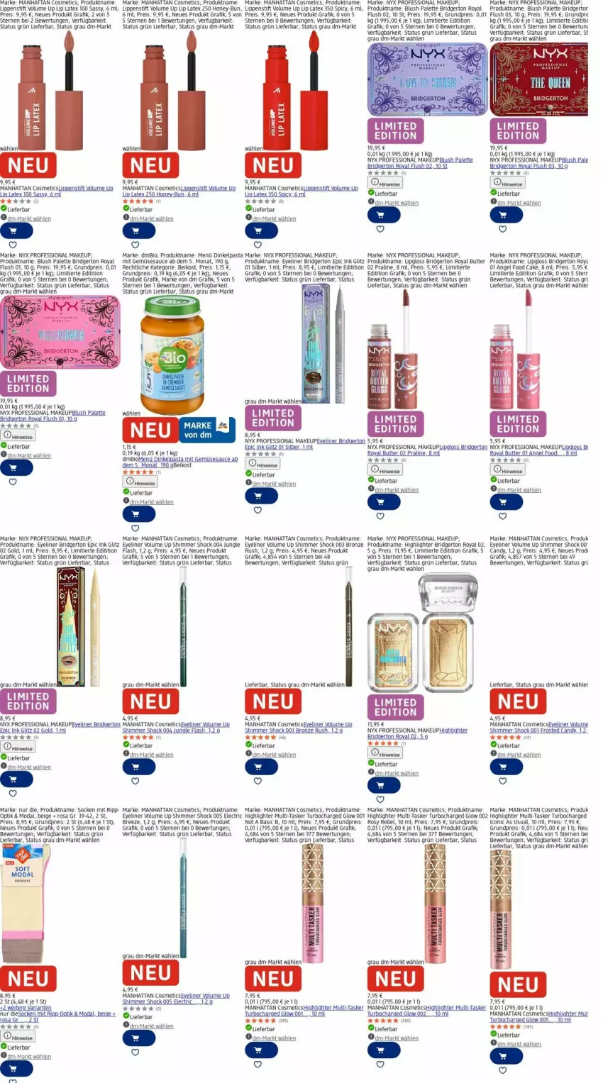 Aktueller Prospekt Dm Drogerie - Prospekte - von 20.10 bis 29.10.2025 - strona 11 - produkty: bio, bree, brie, butter, eis, Eyeliner, Lipgloss, Lippenstift, mit gemüse, Palette, pasta, reis, rel, sauce, slip, socken, Ti