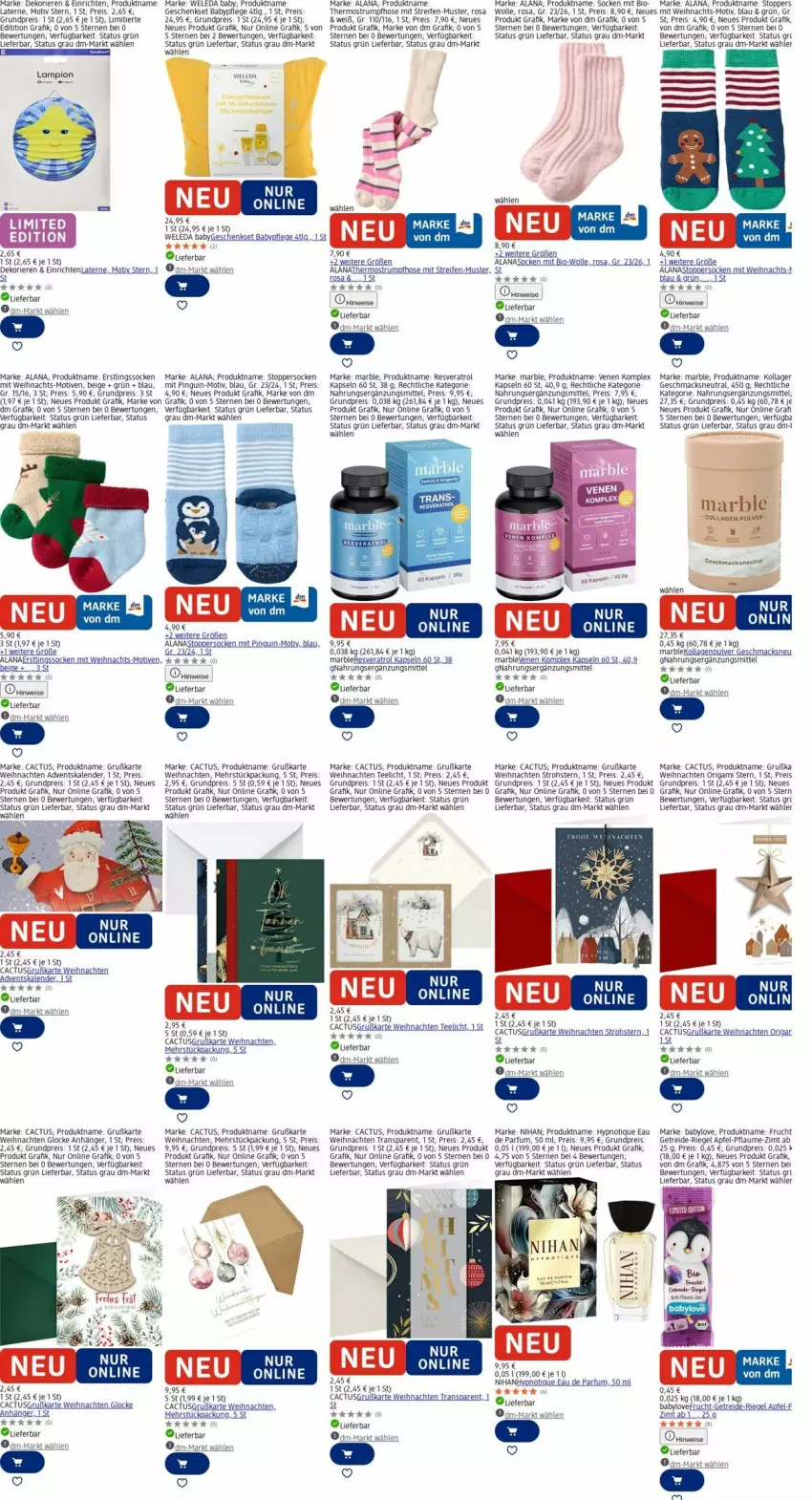 Aktueller Prospekt Dm Drogerie - Prospekte - von 20.10 bis 29.10.2025 - strona 13 - produkty: Adventskalender, Anhänger, apfel, Babylove, bio, Collagen, Eau de parfum, eis, frucht, geschenkset, hose, Kaki, Kollagen, laterne, LG, mac, parfum, pflaume, pingui, reifen, reis, riegel, rum, socken, Strumpfhose, tee, Teelicht, Thermostrumpfhose, Ti, topper, Vase, weihnachten, weleda, wolle