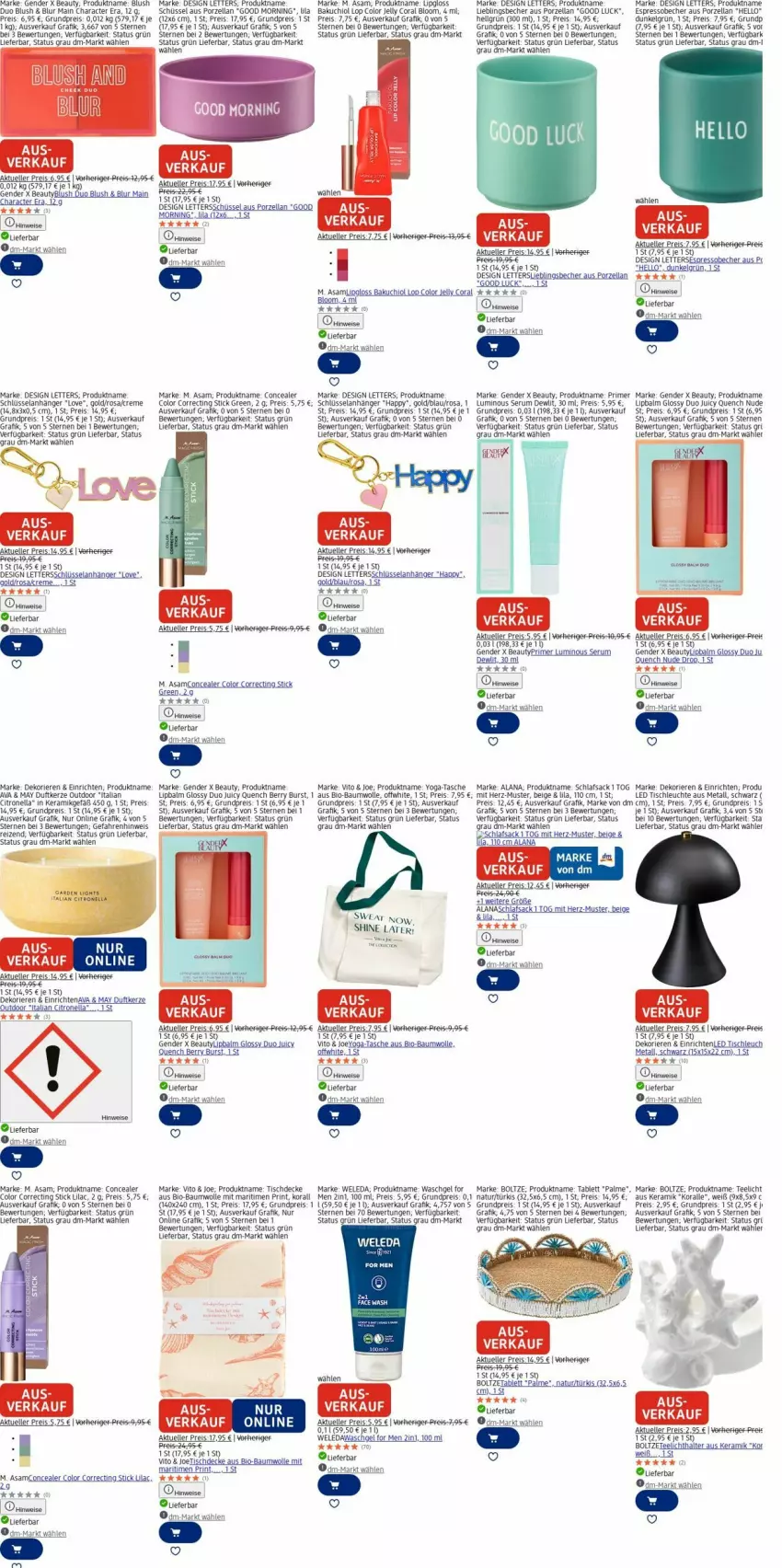 Aktueller Prospekt Dm Drogerie - Prospekte - von 20.10 bis 29.10.2025 - strona 18 - produkty: Anhänger, Bau, baumwolle, Becher, bio, bio-baumwolle, Coral, creme, decke, Duftkerze, eis, Elan, elle, espresso, kerze, LED Tischleuchte, Leuchte, LG, Lipgloss, natur, Oral B, reis, rum, sac, schlafsack, schüssel, Serum, tablet, tablett, Tasche, tee, Teelicht, Ti, tisch, tischdecke, tischleuchte, uhu, waschgel, weleda, wolle, Yo