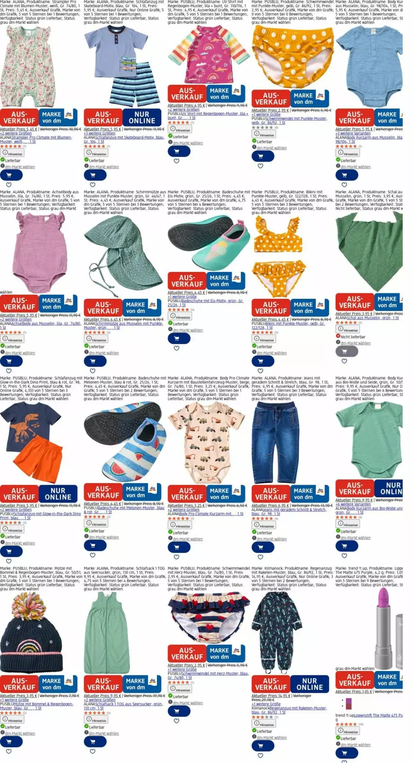 Aktueller Prospekt Dm Drogerie - Prospekte - von 20.10 bis 29.10.2025 - strona 21 - produkty: Anzug, arla, Astra, aust, Bad, Bau, bikini, bio, blume, blumen, body, dell, eis, elle, jeans, LG, Lippenstift, melone, melonen, Mütze, Raketen, reis, Ria, sac, Schal, Schlafanzug, schlafsack, schuhe, seersucker, shirt, Skateboard, Strampler, tee, Ti, usb, wolle, Yo