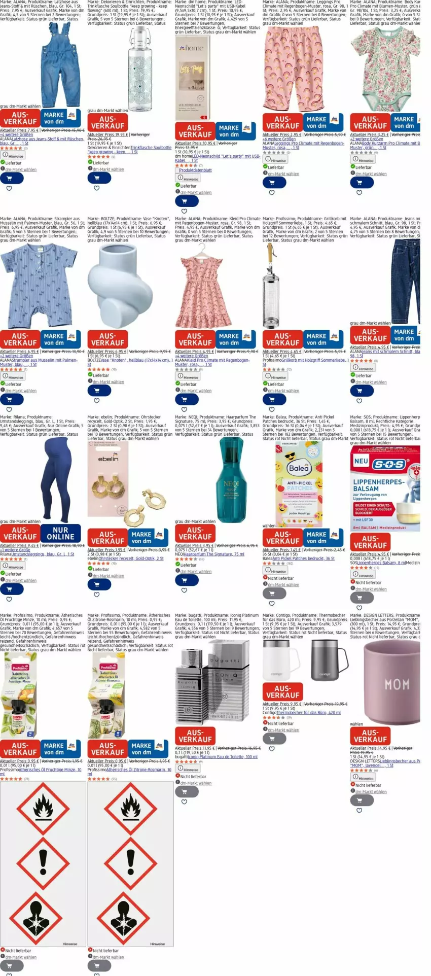 Aktueller Prospekt Dm Drogerie - Prospekte - von 20.10 bis 29.10.2025 - strona 24 - produkty: akku, Astra, balsam, Becher, blume, blumen, body, bugatti, cin, eau de toilette, eis, elle, flasche, frucht, Gesundheit, gin, grill, Holz, jeans, kleid, korb, lavendel, leggings, medizinprodukt, merl, minze, natur, ohrstecker, parfum, Profissimo, reis, rosmarin, Rowi, sim, Strampler, Ti, trinkflasche, usb, Vase, zitrone