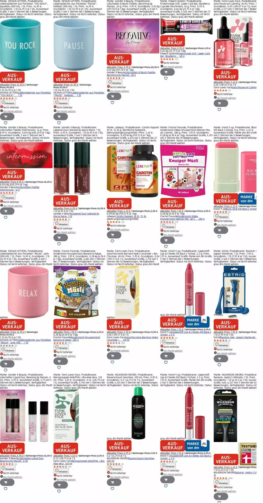 Aktueller Prospekt Dm Drogerie - Prospekte - von 20.10 bis 29.10.2025 - strona 26 - produkty: acer, aloe vera, aqua, banane, Becher, beco, beere, beeren, bio, blueberry, creme, eis, elle, freche freunde, Gesichtscreme, K2, kakao, Kinder, Knuspermüsli, Lippenstift, mac, müsli, Palette, rasierer, Rasierschaum, Reinigung, Reinigungsgel, reis, reiss, rel, riegel, rum, Serum, tee, Ti, Wanne, wilkinson, Yo