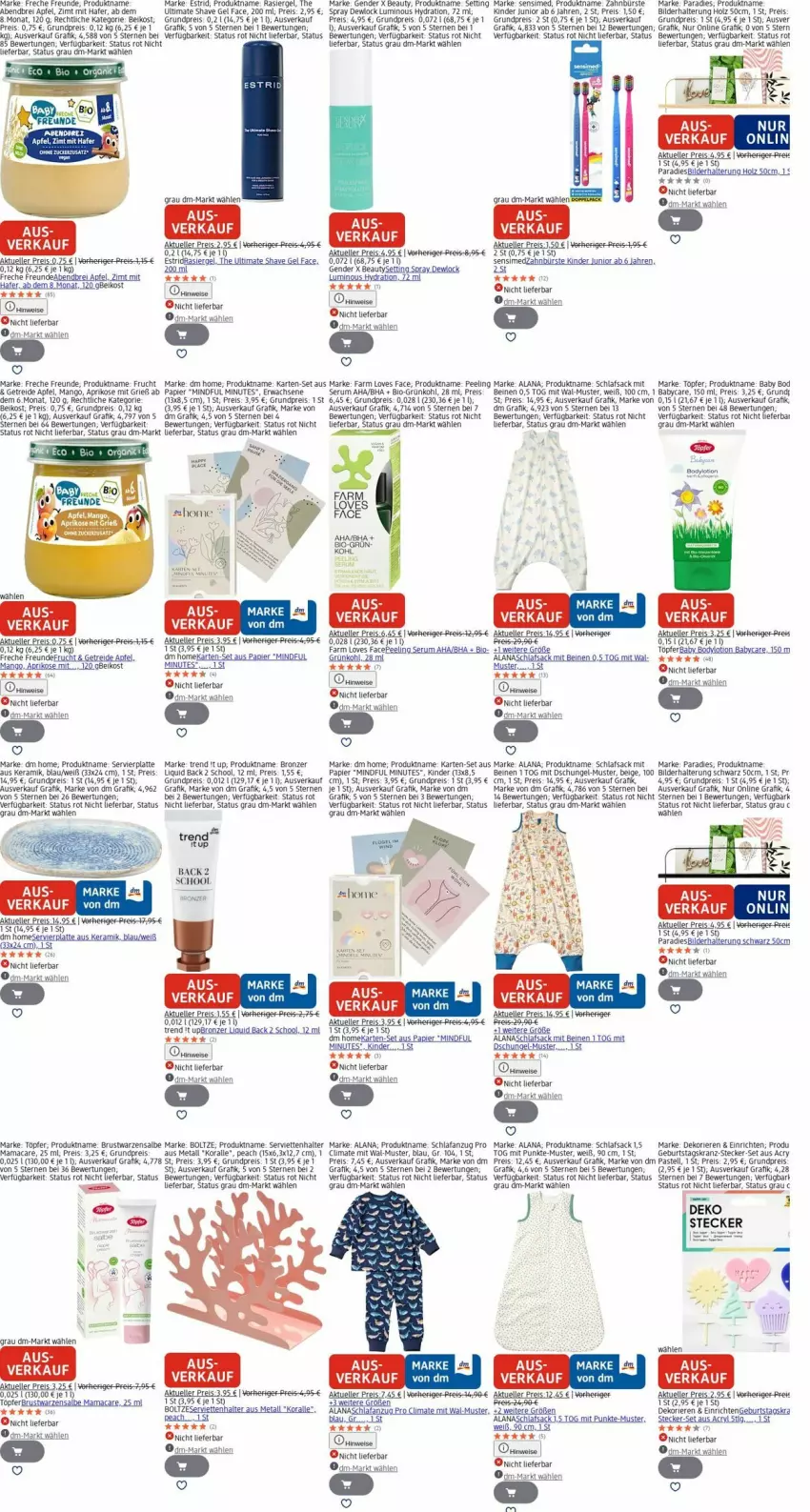 Aktueller Prospekt Dm Drogerie - Prospekte - von 20.10 bis 29.10.2025 - strona 27 - produkty: Anzug, apfel, aprikose, Bad, bett, bio, body, bodylotion, Brei, bürste, eis, elle, freche freunde, frucht, Germ, hafer, Holz, Kinder, Kranz, latte, Lotion, mac, mam, mango, papier, Peeling, rasiergel, reis, reiss, ring, rum, sac, Schlafanzug, schlafsack, Serum, Serviette, servietten, sim, tee, Ti, zahnbürste