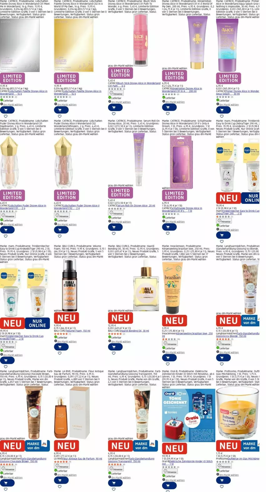 Aktueller Prospekt Dm Drogerie - Prospekte - von 20.10 bis 29.10.2025 - strona 5 - produkty: aqua, Becher, Brazilian, bürste, cola, disney, drink, Eau de parfum, eis, elektrische zahnbürste, erde, honig, kerze, Kinder, Körperlotion, La Rive, Lotion, mam, Maske, milch, oral-b, Palette, parfum, Peeling, Profissimo, reis, roll-on, rum, Serum, sim, Ti, zahnbürste