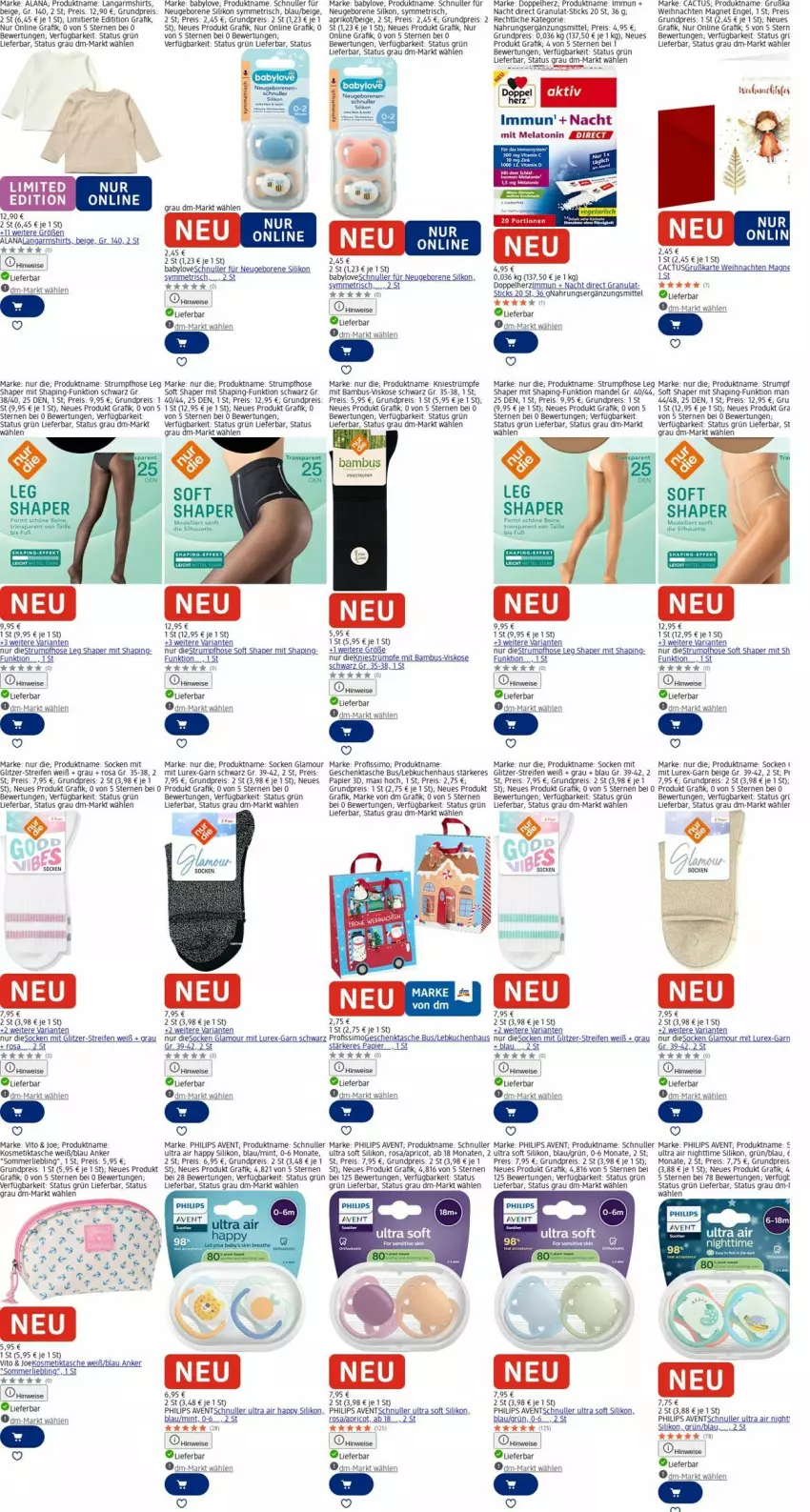Aktueller Prospekt Dm Drogerie - Prospekte - von 20.10 bis 29.10.2025 - strona 8 - produkty: arla, Babylove, bambus, doppelherz, eis, Engel, Geschenktasche, hose, kosmetik, Kosmetiktasche, kuchen, Langarmshirt, Lebkuchen, mandel, merl, mint, papier, Philips, Profissimo, reifen, reis, Ria, rum, shirt, shirts, sim, socken, strümpfe, Strumpfhose, Tasche, tee, Ti, weihnachten