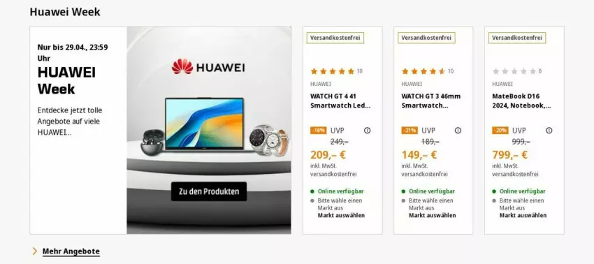 Aktueller Prospekt Saturn - Prospekte - von 29.04 bis 08.05.2024 - strona 2 - produkty: angebot, angebote, decke, huawei, MateBook, ndk, notebook, smartwatch, versandkostenfrei