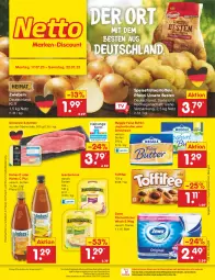 Gazetka promocyjna Netto Marken-Discount - Filial-Angebote - Gazetka - ważna od 22.07 do 22.07.2023 - strona 1 - produkty: angebot, bestpreis, butter, eis, fleisch, Frühkartoffeln, Hohes C, joghur, joghurt, kartoffel, kartoffeln, küche, Küchen, küchentücher, leerdammer, meggle, ndk, pfanni, reis, Schal, Schale, schnitzel, schwein, schweine, schweine-schnitzel, speisefrühkartoffeln, Streichzart, Ti, toffifee, tücher, wein, weine, wurst, wurst in selbstbedienung, zewa, ZTE, zwiebel, zwiebeln