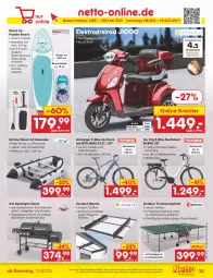 Gazetka promocyjna Netto Marken-Discount - Filial-Angebote - Gazetka - ważna od 22.07 do 22.07.2023 - strona 33 - produkty: akku, angebot, Dreirad, E-Bike, eis, Elektro, gasgrill, grill, Holz, holzkohle, holzkohlegrill, Kamin, Kohlegrill, kracher, latte, reis, Schal, schlauch, shimano, Sierra, telefon, Ti, tisch, uhr, ZTE