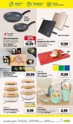 Gazetka promocyjna Lidl - Aktuelle Onlineshop-Highlights - Gazetka - ważna od 30.04 do 30.04.2023 - strona 17 - produkty: auer, Aufbewahrungsdose, bambus, Becher, bratpfanne, champagne, champagner, decke, Deckel, elle, ernesto, Hefte, herdarten, HP, joghur, joghurt, korb, Leuchte, messer, messerblock, pfanne, schneidebrett, Ti, tisch