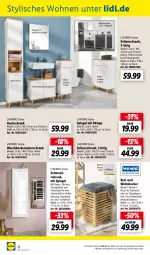 Gazetka promocyjna Lidl - Aktuelle Onlineshop-Highlights - Gazetka - ważna od 30.04 do 30.04.2023 - strona 22 - produkty: Bad, bambus, Beckenunterschrank, dell, hochschrank, hocker, LG, Mode, ndk, Schmuck, Schrank, Seitenschrank, spiegel, Ti, tisch, unterschrank, waschbecken, waschbeckenunterschrank, ZTE