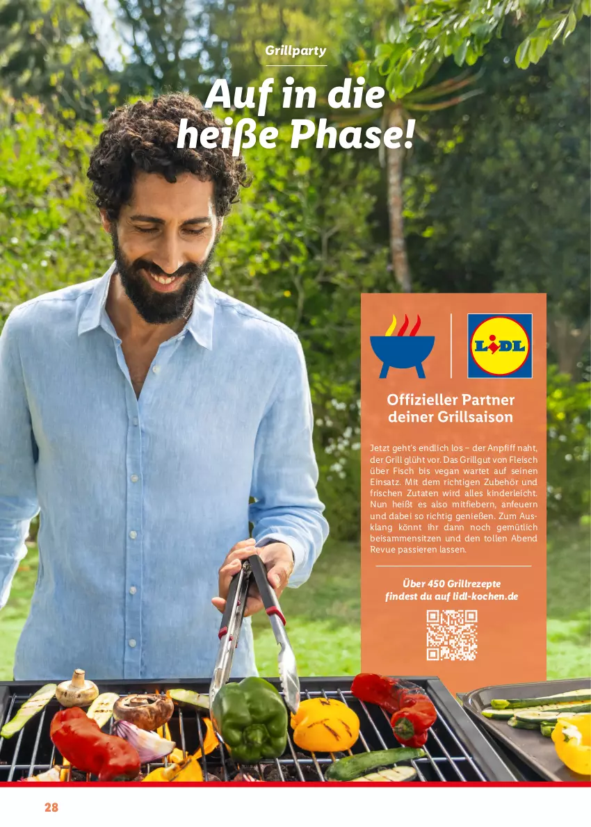 Aktueller Prospekt Lidl - Sommermagazin 2024 - von 13.05 bis 23.06.2024 - strona 28 - produkty: eis, fisch, fleisch, grill, Kinder, LG, rezept, rezepte, Ti