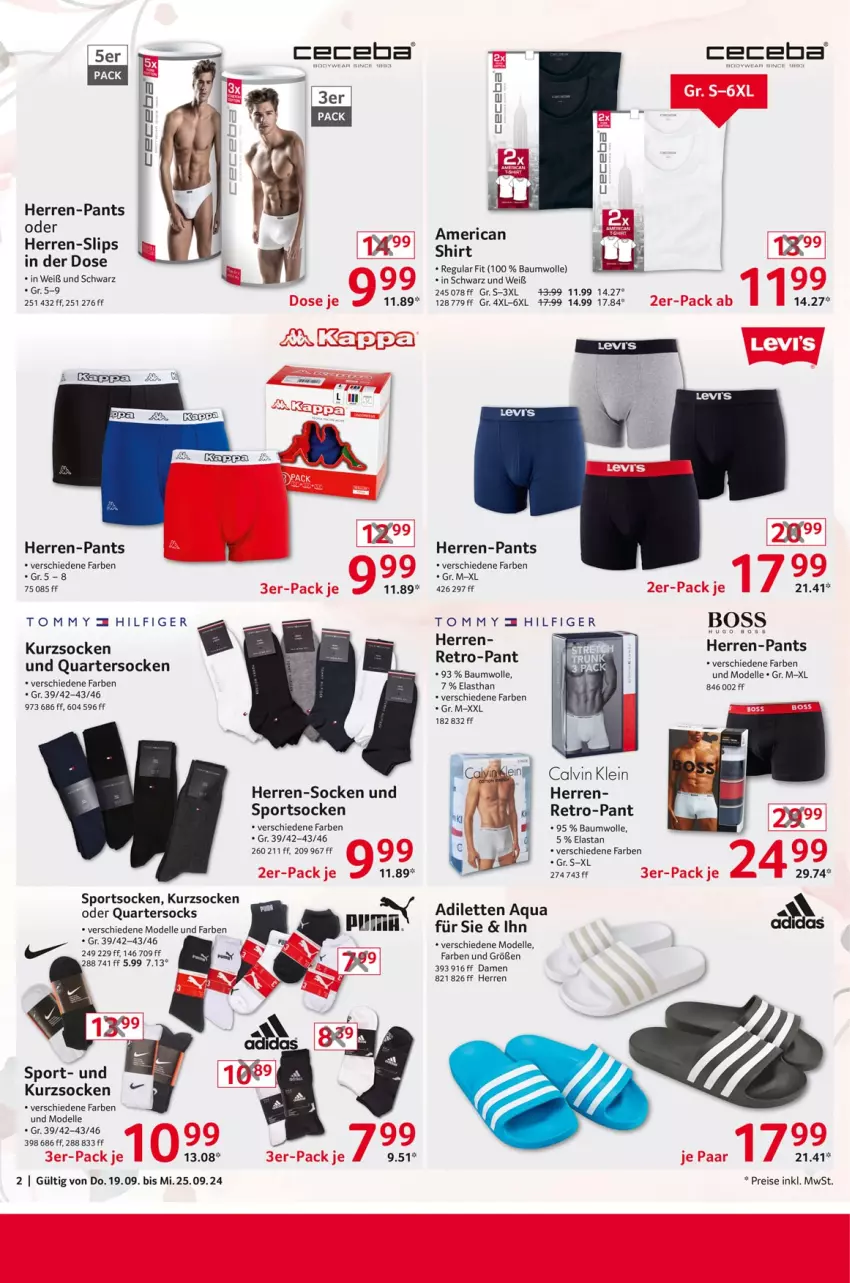 Aktueller Prospekt Selgros - Non Food - von 19.09 bis 25.09.2024 - strona 2 - produkty: aqua, Bau, baumwolle, boss, calvin klein, dell, eis, elle, herren-pants, herren-socken, Mode, Pants, reis, shirt, slip, slips, socken, Sport, sportsocken, Ti, wolle