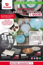 Gazetka promocyjna Selgros - Non Food - Gazetka - ważna od 25.09 do 25.09.2024 - strona 1 - produkty: angebot, angebote, aqua, braun, decke, dessert, dip, Dipschale, drink, eis, elle, ente, espresso, Gläser, kaffee, latte, LG, mikrowelle, müsli, Müslischale, nachtmann, natur, pizza, reis, Schal, Schale, spülmaschinen, teller, Ti, whisky, Whiskyglas