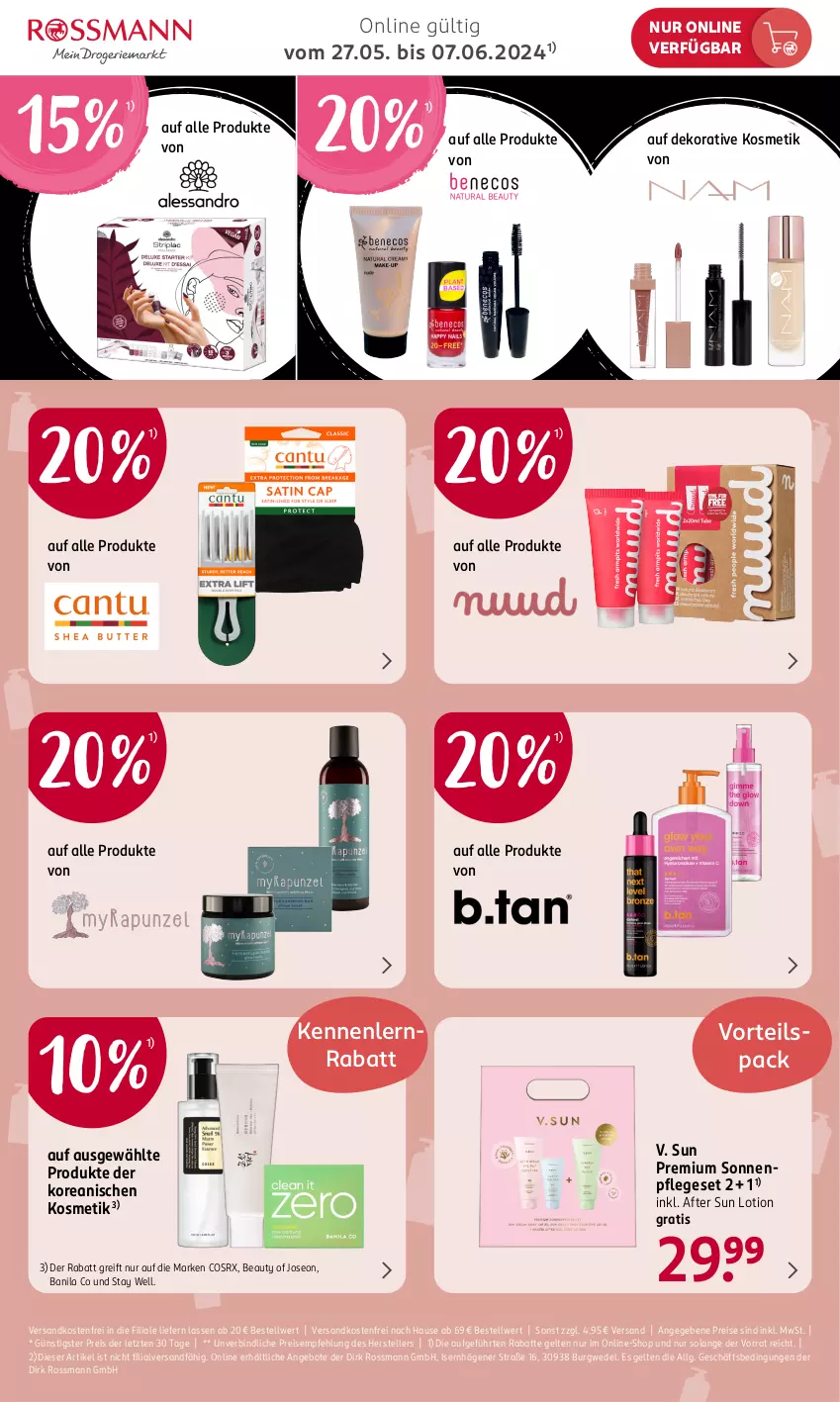 Aktueller Prospekt Rossmann - Prospekte - von 27.05 bis 07.06.2024 - strona 2 - produkty: after sun, angebot, angebote, eis, elle, kosmetik, LG, Lotion, ndk, reis, Sun Lotion, teller, Ti, versandkostenfrei, wedel, ZTE