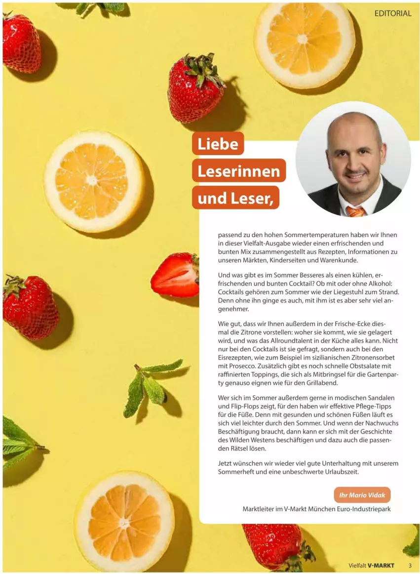 Aktueller Prospekt Vmarkt - Prospekte - von 09.07 bis 23.07.2025 - strona 3 - produkty: alkohol, cocktail, cocktails, ecco, eis, elle, erde, Garten, gin, grill, Kinder, küche, Liege, obst, ohne alkohol, prosecco, Rauch, rezept, rezepte, Ria, ring, salat, salate, sandale, sandalen, Sorbet, stuhl, Ti, Weste, Wild, zitrone, zitronen