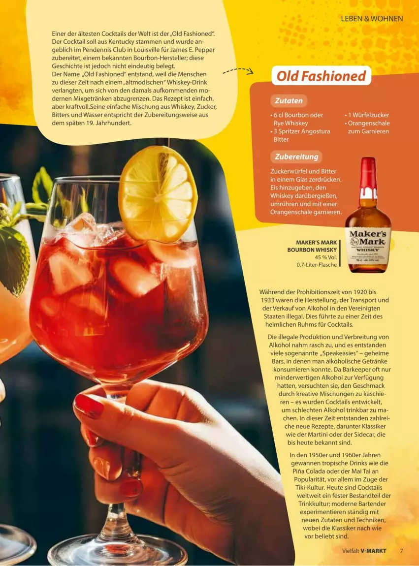 Aktueller Prospekt Vmarkt - Prospekte - von 09.07 bis 23.07.2025 - strona 7 - produkty: alkohol, alkoholische getränke, bourbon, Brei, cocktail, cocktails, cola, drink, drinks, eis, elle, flasche, getränk, getränke, gsw, Heu, kraft, mac, martini, Mixgetränk, Mode, Nike, rezept, rezepte, rwe, Sport, teller, tender, Ti, Tiere, tuc, Wanne, wasser, whiskey, whisky, WICK, zucker