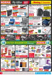 Gazetka promocyjna Norma - Norma - Gazetka - ważna od 03.01 do 03.01.2022 - strona 8 - produkty: Aktenvernichter, asti, auto, Beba, Bebe, Brei, Clin, din a4, drucker, eis, elle, ente, fasermaler, Fineliner, gin, Handy, Hefte, HP, jumbo, kissen, Klammern, kleber, korb, Körbchen, kraft, Kugel, kugelschreiber, laminat, lamm, Laptop, LG, Maus, ndk, office, ordner, papier, pattex, pritt, reifen, reis, Ria, ring, Roller, rucksack, rwe, sac, Schal, Schale, schreibtisch, schreibwaren, Spezi, Spezialmarker, stifte, tablet, Tasche, textmarker, Ti, tisch, Tischset, usb, wasser, zentis