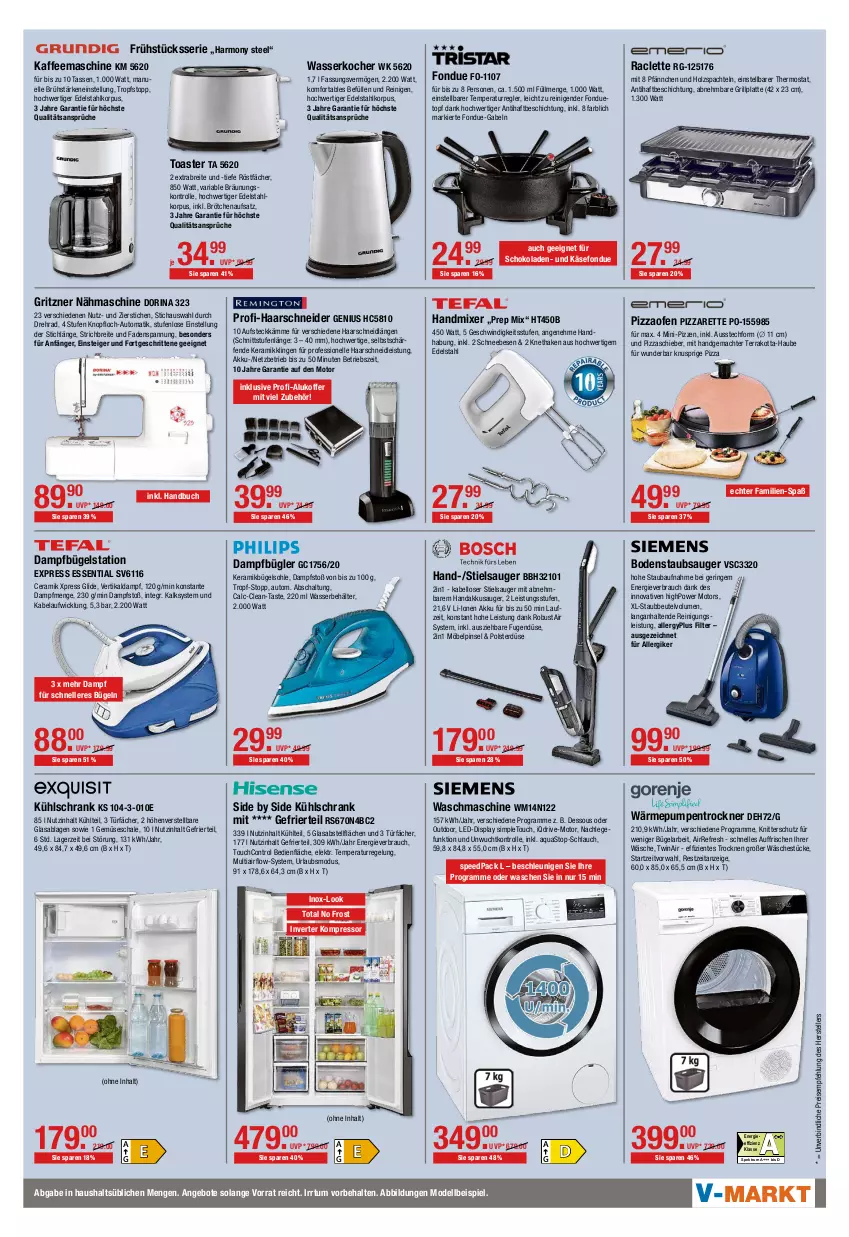 Aktueller Prospekt Vmarkt - V-Markt - von 16.12 bis 22.12.2021 - strona 11 - produkty: akku, angebot, angebote, aqua, aquastop, auto, Bau, Behälter, beutel, bodenstaubsauger, Brei, brötchen, brötchenaufsatz, buch, bügel, Bügelstation, dampfbügelstation, Dampfbügler, dell, dorina, edelstahl, eis, elle, ente, Fondue, gabel, gefu, grill, grillplatte, haarschneider, handmixer, Holz, HP, kaffee, kaffeemaschine, Käse, Kocher, koffer, kompressor, kühlschrank, kühlschrank mit, latte, mac, Mixer, möbel, Mode, Nähmaschine, Ofen, Pinsel, pizza, Pizzaofen, Rauch, Reinigung, reis, Ria, ring, rum, Schal, Schale, schlauch, Schneebesen, schoko, schokolade, schokoladen, Schrank, sim, spachtel, spee, Spektrum, staubbeutel, staubsauger, Stielsauger, tasse, tee, teller, thermostat, Ti, toast, toaster, topf, Trockner, wärmepumpentrockner, waschmaschine, wasser, wasserkocher, WICK