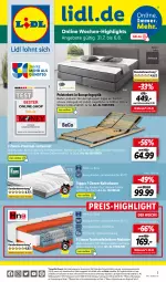 Gazetka promocyjna Lidl - Wochen-Highlights im Onlineshop - Gazetka - ważna od 06.08 do 06.08.2023 - strona 1 - produkty: angebot, angebote, asti, Bau, bett, dell, eis, elle, federkern, Hela, Holz, Kenzo, latte, lattenrost, Liege, matratze, Mode, ndk, polsterbett, reis, rel, ring, Schal, Schale, Tasche, taschen, taschenfederkern-matratze, telefon, Ti, tisch, topper, uhr