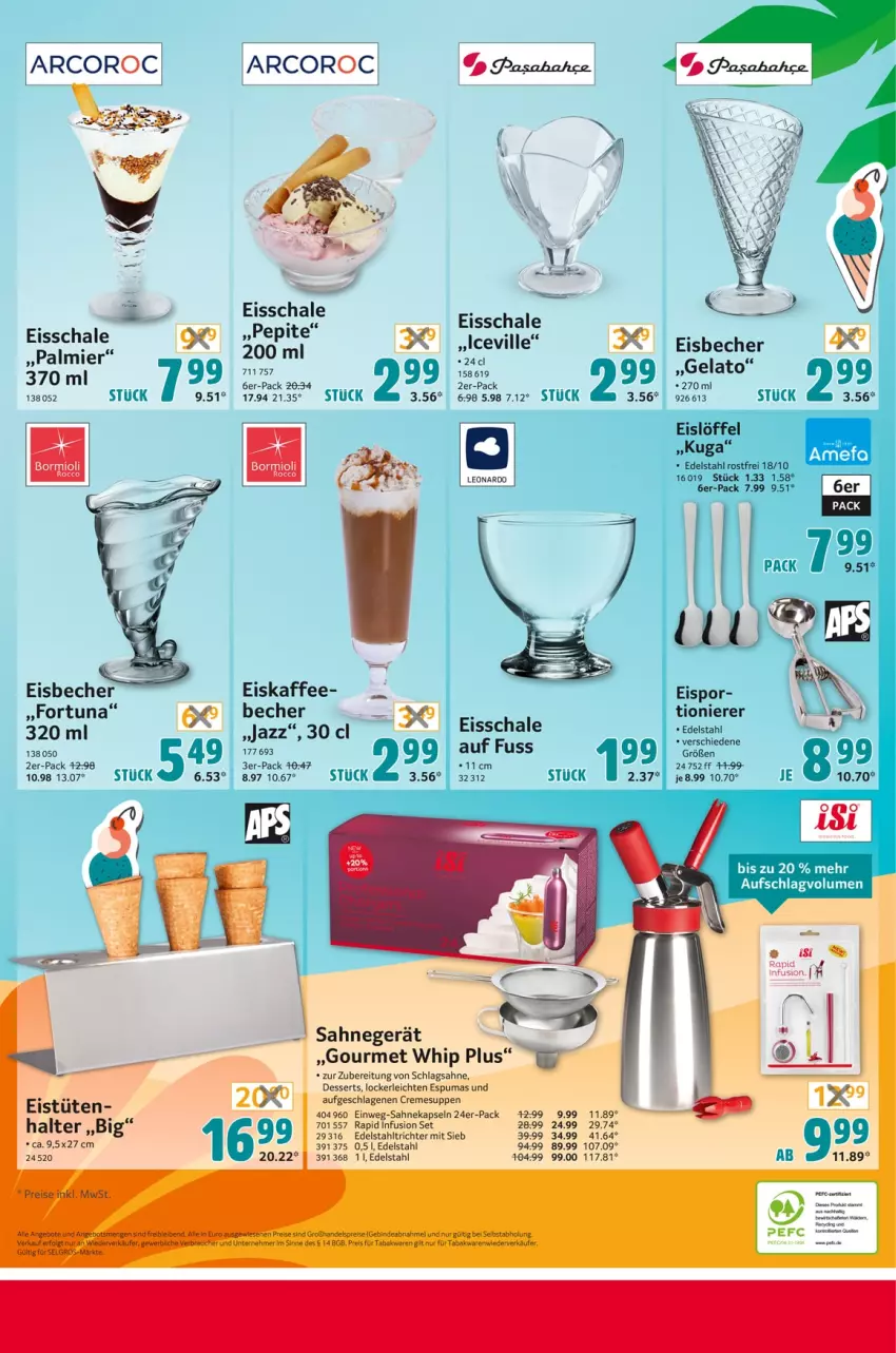 Aktueller Prospekt Selgros - Heiße Jahreszeit - von 13.06 bis 26.06.2024 - strona 8 - produkty: Becher, creme, cremesuppe, dessert, desserts, edelstahl, eis, eisbecher, eiskaffee, Eistüten, kaffee, leonardo, Löffel, puma, pumas, reis, sahne, Schal, Schale, schlagsahne, suppe, suppen, Ti, tuc, Tüte