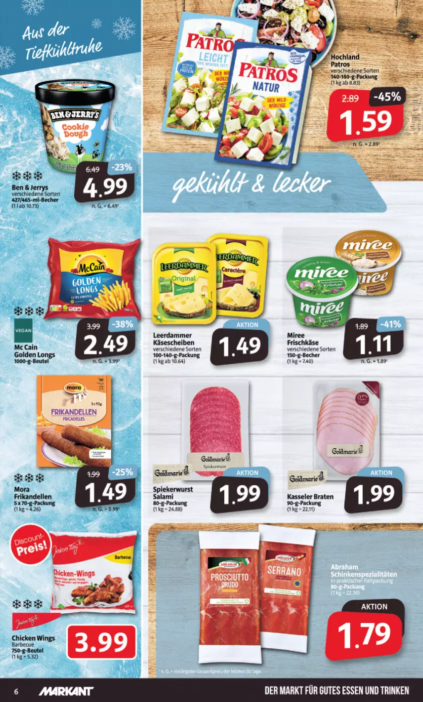 Aktueller Prospekt Markant - Prospekte - von 06.02 bis 11.02.2023 - strona 6 - produkty: barbecue, Becher, beutel, braten, chicken wings, dell, elle, frischkäse, gutes essen, Käse, käsescheiben, kasseler, leerdammer, miree, wurst