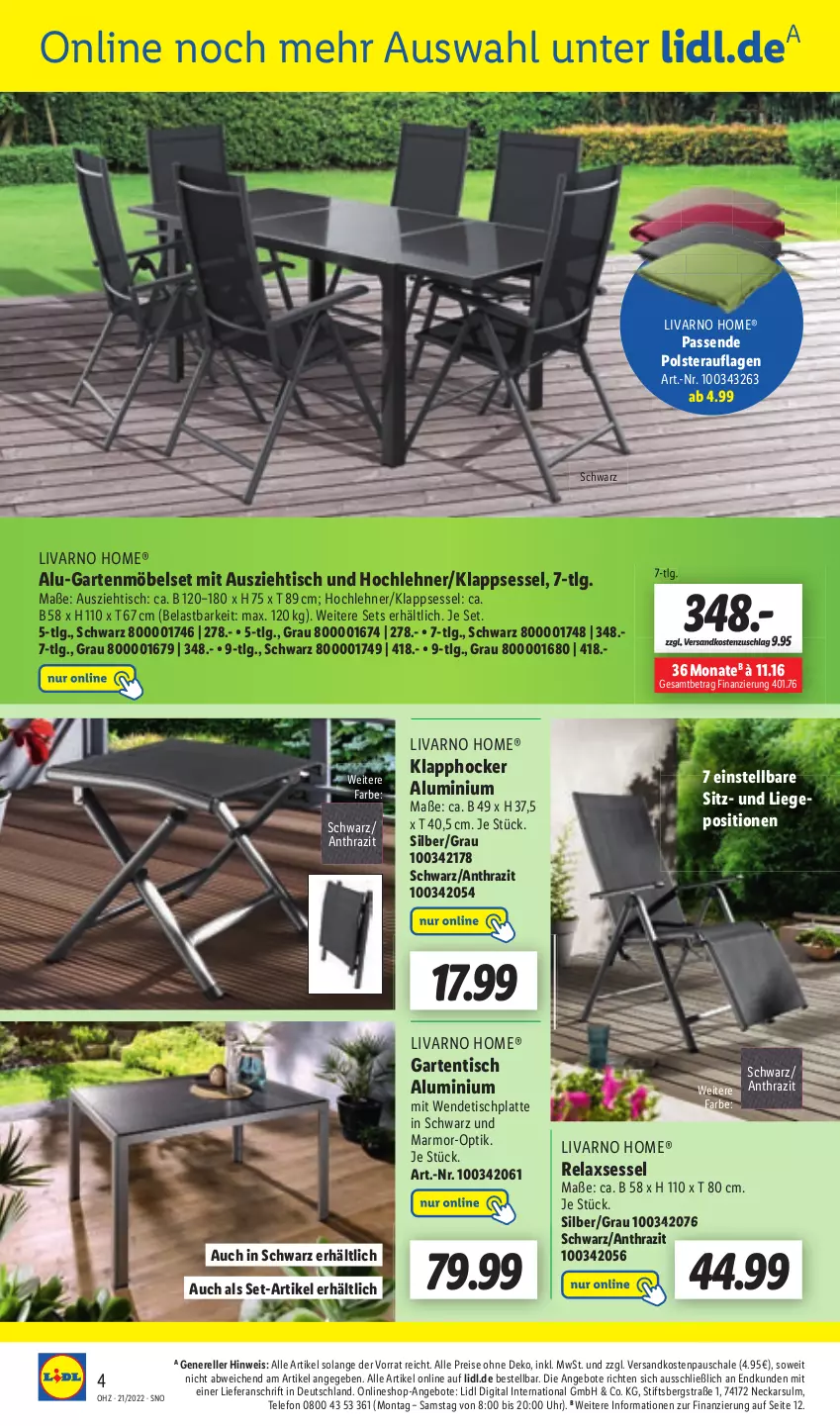 Aktueller Prospekt Lidl - Aktionsprospekt - von 23.05 bis 28.05.2022 - strona 46 - produkty: angebot, angebote, eis, elle, Garten, gartenmöbel, gartentisch, hocker, HP, klappsessel, latte, LG, Liege, möbel, ndk, reis, rel, relaxsessel, Schal, Schale, sessel, telefon, Ti, tisch, tischplatte, uhr