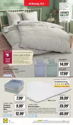 Gazetka promocyjna Lidl - Aktionsprospekt - Gazetka - ważna od 28.05 do 28.05.2022 - strona 16 - produkty: Bau, baumwolle, bett, bettwäsche, eis, erde, kissen, LG, Liege, matratze, matratzen, Matratzentopper, ndk, reine baumwolle, ring, Schal, Schale, spannbettlaken, Ti, topper, und matratze, wolle
