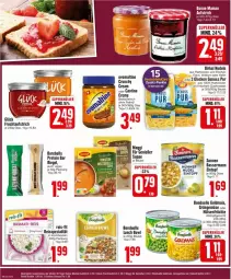 Gazetka promocyjna Edeka - Prospekte - Gazetka - ważna od 27.01 do 27.01.2024 - strona 26 - produkty: aufstrich, basmati, basmati-reis, beutel, birkel, bonduelle, bonduelle goldmais, brot, brotaufstrich, creme, deutschlandcard, eier, eintopf, eis, elle, frucht, fruchtaufstrich, früchte, Goldmais, hafer, hartweizen, hühner, hülsenfrüchte, kochbeutel, korn, maggi, mais, nudel, nudeln, nuss, ohne palmöl, rebell, reis, reiss, riegel, senf, Spezi, Ti, topf, wasser, ZTE