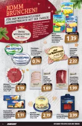Gazetka promocyjna Markant - Prospekte - Gazetka - ważna od 24.12 do 24.12.2021 - strona 6 - produkty: aufschnitt, Becher, braten, brötchen, camembert, Croissant, croissants, elle, frischkäse, gutes essen, Käse, kernschinken, lachs, Le Rustique, natur, philadelphia, Reibekäse, salami, schinken, Sonntagsbrötchen, teller, Ti, Wild, wildlachs, wiltmann