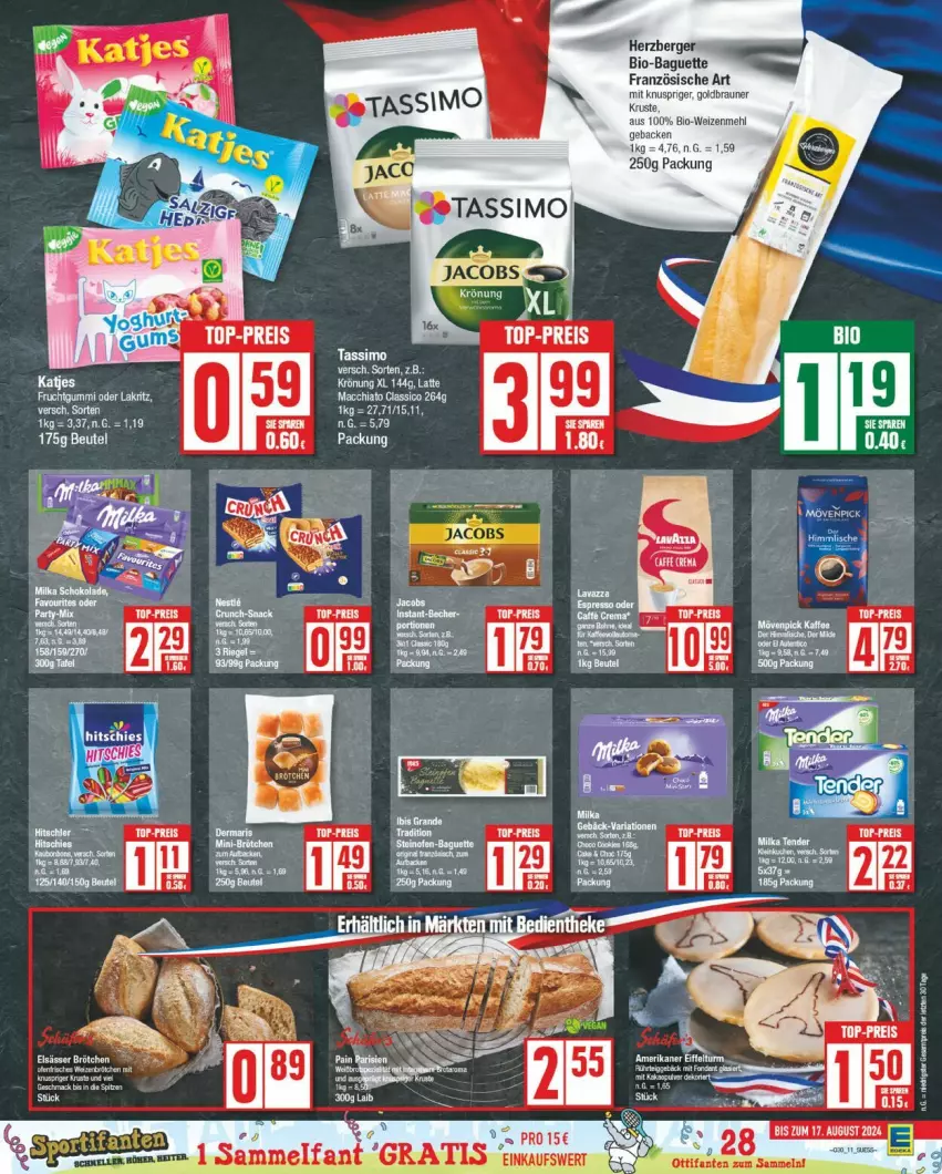 Aktueller Prospekt Edeka - Prospekte - von 22.07 bis 27.07.2024 - strona 11 - produkty: bio, braun, eier, eis, frucht, fruchtgummi, katjes, Lakritz, latte, mehl, oder lakritz, reis, top-preis, weizenmehl