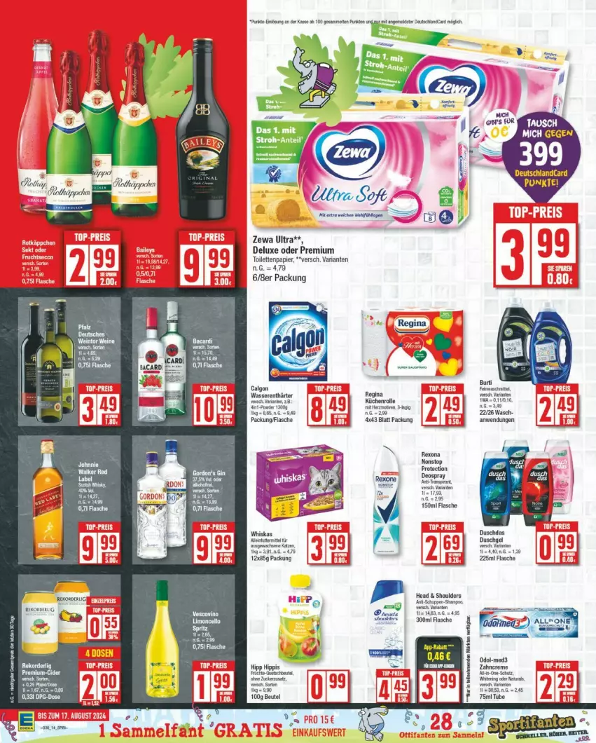 Aktueller Prospekt Edeka - Prospekte - von 22.07 bis 27.07.2024 - strona 14 - produkty: beutel, calgon, flasche, gin, hipp, küche, Küchen, LG, mac, papier, Ria, sana, shampoo, Ti, toilettenpapier, wasser, wasserenthärter, zewa