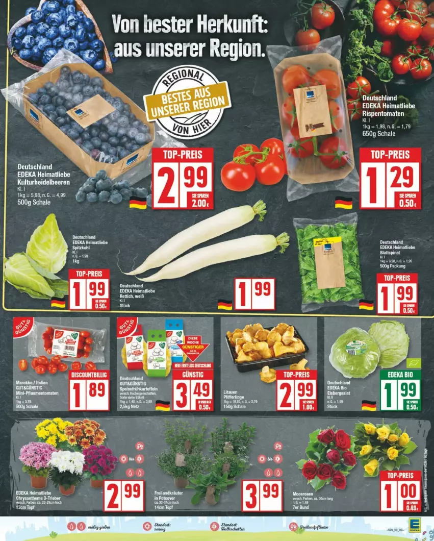 Aktueller Prospekt Edeka - Prospekte - von 22.07 bis 27.07.2024 - strona 3 - produkty: bett, deka, eis, reis, rispentomaten, Schal, Schale, Ti, tomate, tomaten, top-preis