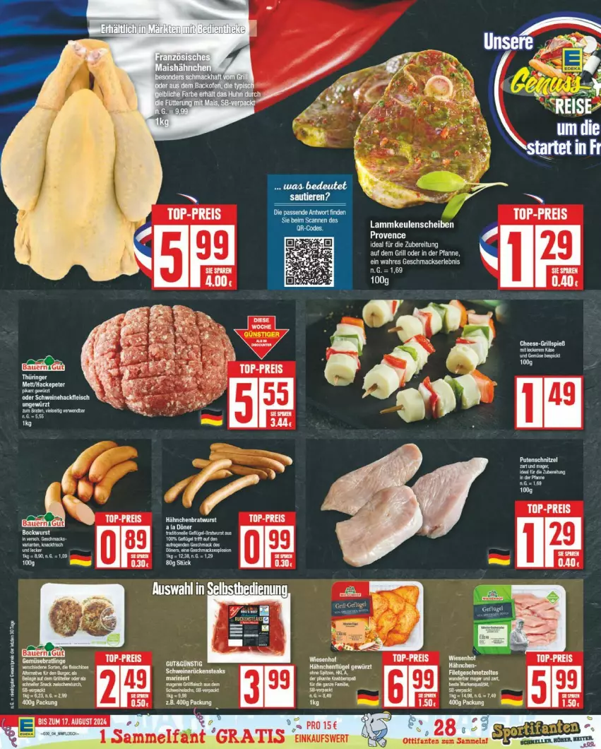 Aktueller Prospekt Edeka - Prospekte - von 22.07 bis 27.07.2024 - strona 4 - produkty: eis, grill, lamm, lammkeule, pfanne, reis, top-preis