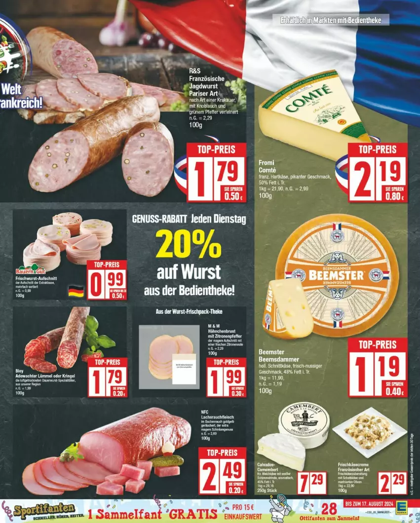 Aktueller Prospekt Edeka - Prospekte - von 22.07 bis 27.07.2024 - strona 5 - produkty: Beemster, eis, jagdwurst, nuss, pfeffer, reis, Ti, top-preis, wurst