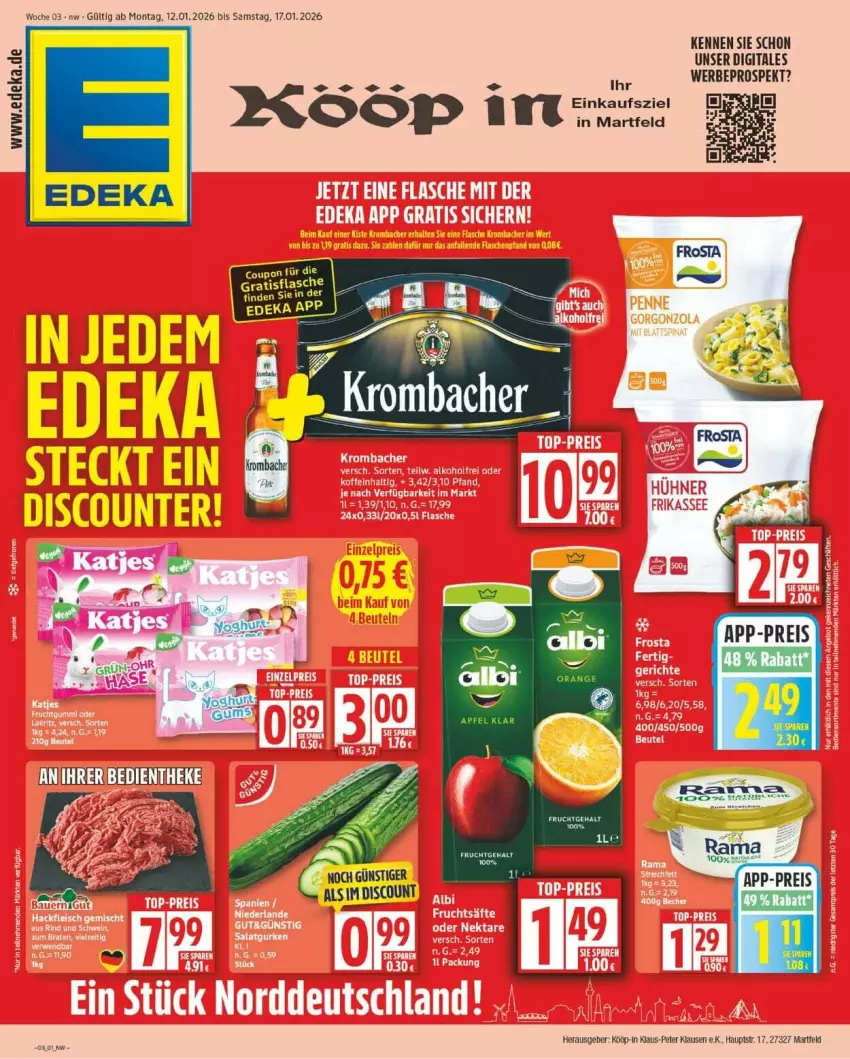 Aktueller Prospekt Edeka - Prospekte - von 12.01 bis 17.01.2026 - strona 1 - produkty: deka, eis, rama, reis, Ti