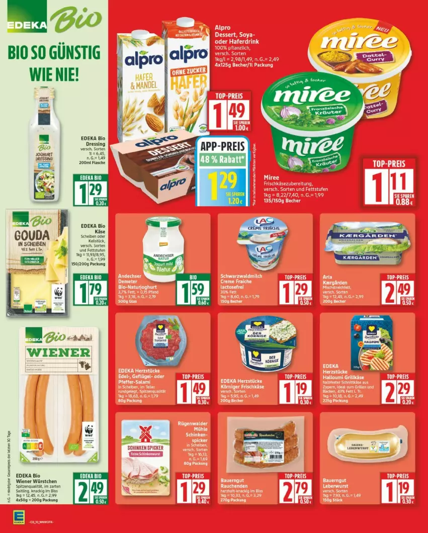 Aktueller Prospekt Edeka - Prospekte - von 12.01 bis 17.01.2026 - strona 10 - produkty: bio, deka, edeka bio, flasche, gouda, Ti, wiener, wiener würstchen, würstchen