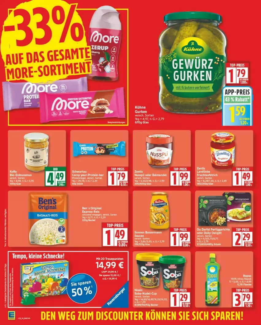 Aktueller Prospekt Edeka - Prospekte - von 12.01 bis 17.01.2026 - strona 14 - produkty: Belmandel, beutel, eis, Elan, gin, Kühne, mandel, nuss, nusspli, reis, top-preis