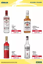 Gazetka promocyjna Metro - Wochen-Angebote Händler - Gazetka - ważna od 27.12 do 27.12.2025 - strona 5 - produkty: angebot, auer, bourbon, campari, corona, corona extra, eis, flasche, getränk, getränke, heineken, jim beam, Molinari, Palette, Peroni, reis, sambuca, smirnoff, Spaten, Ti, vodka, whisky