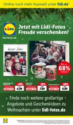 Gazetka promocyjna Lidl - Aktionsprospekt - Gazetka - ważna od 16.12 do 16.12.2023 - strona 64 - produkty: angebot, angebote, eis, elle, gutschein, ndk, reis, rel, Schal, Schale, tasse, telefon, Ti, uhr, Wandkalender, weihnachten, xmas
