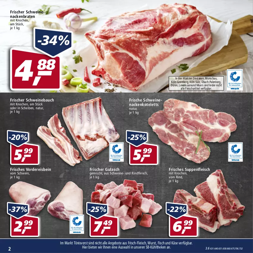 Aktueller Prospekt Real - Real Handzettel - von 07.03 bis 12.03.2022 - strona 2 - produkty: angebot, angebote, Bau, braten, eis, fisch, fleisch, gulasch, Käse, kotelett, nackenkoteletts, natur, reis, rind, rindfleisch, schwein, schweine, Schweinebauch, schweinenacken, suppe, suppen, suppenfleisch, Ti, wein, weine, wurst