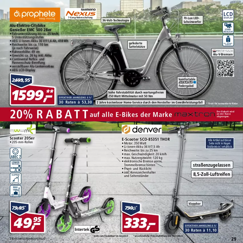 Aktueller Prospekt Real - Real Handzettel - von 07.03 bis 12.03.2022 - strona 29 - produkty: aeg, akku, Bau, E-Bike, E-Bikes, eis, Elektro, elle, ente, gabel, leds, preis für vormontierte räder, reifen, reis, rücklicht, rwe, sattel, sattelstütze, Schal, scooter, teller, Ti, trommel