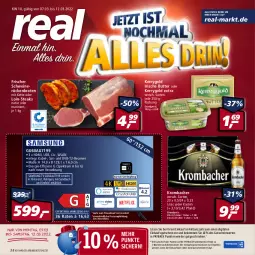 Gazetka promocyjna Real - Real Handzettel - Gazetka - ważna od 12.03 do 12.03.2022 - strona 1 - produkty: beko, braten, butter, dvb, DVB-T, eis, elle, ente, erde, gutschein, HDMI, irische butter, kerrygold, kerrygold extra, Kette, krombache, krombacher, LG, natur, payback, Receiver, reis, Rückenbraten, rum, Samsung, Samsung TV, schwein, schweine, schweinerücken, Spektrum, steak, steaks, teller, Ti, usb, wein, weine