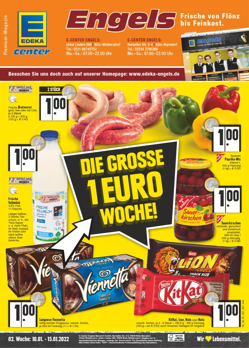 Aktueller Prospekt E Center - Angebote der Woche - von 10.01 bis 15.01.2022 - strona 1 - produkty: deka, eis, elle, Engel, ente, feinkost, lebensmittel, magazin, mars, reis, reiss, teller, Ti