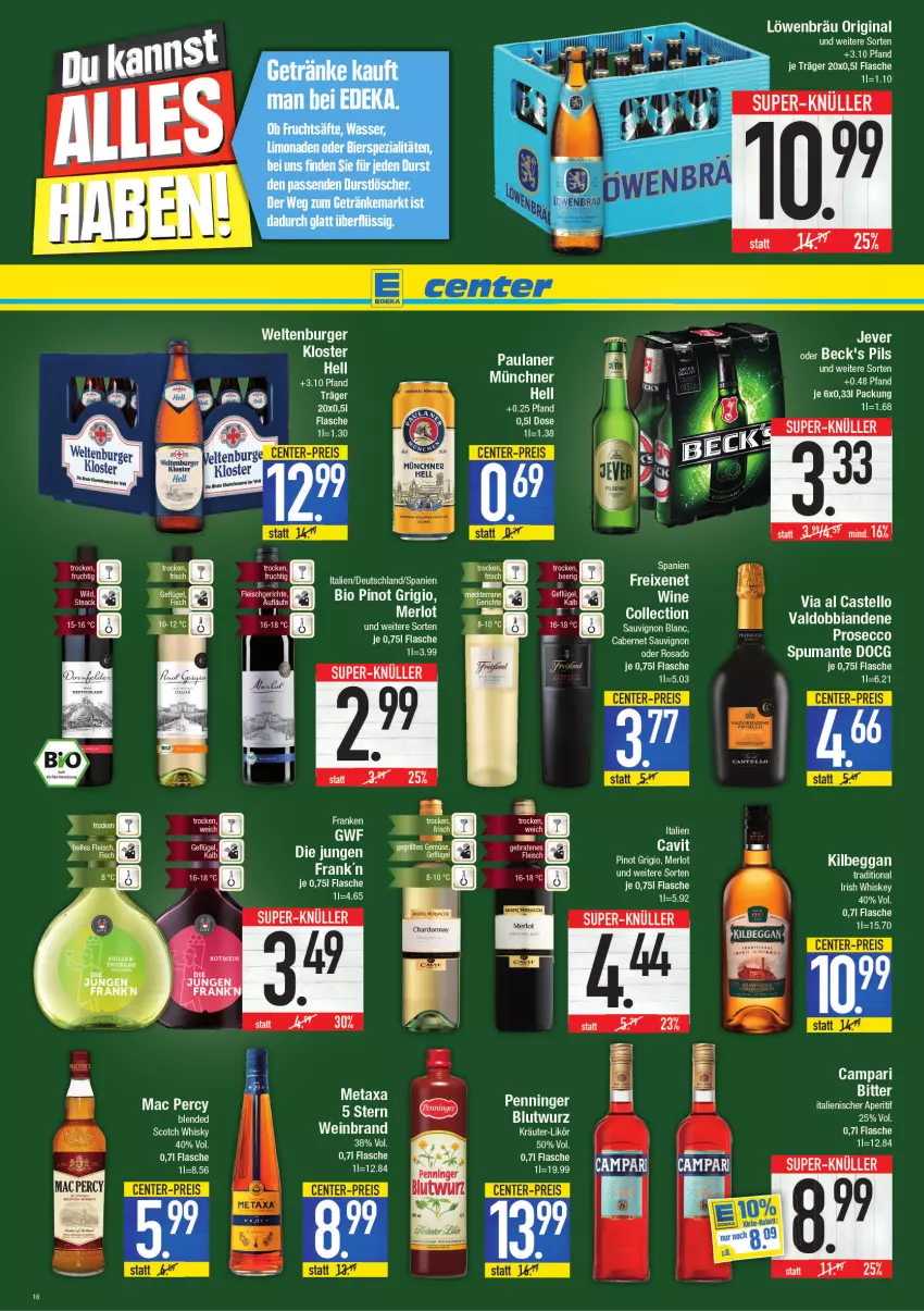 Aktueller Prospekt E Center - Angebote der Woche - von 14.03 bis 19.03.2022 - strona 16 - produkty: bier, bierspezialitäten, durstlöscher, frucht, fruchtsäfte, getränk, getränke, grill, säfte, Spezi, Ti, wasser