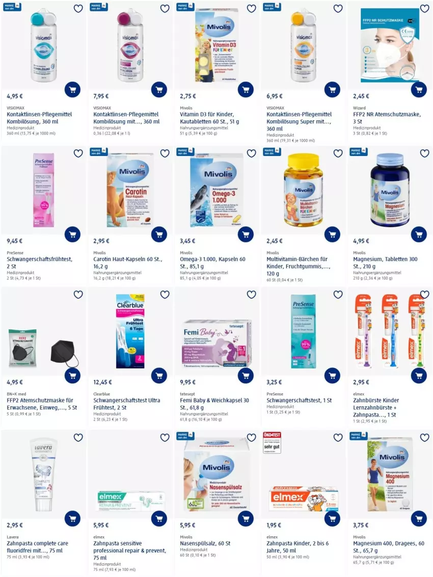 Aktueller Prospekt Dm Drogerie - Prospekte - von 14.04 bis 20.04.2022 - strona 6 - produkty: Atemschutzmaske, bio, bürste, Clearblue, eier, elmex, FFP2, frucht, fruchtgummi, fruchtgummis, Kinder, lavera, linsen, magnesium, magnesium 400, Maske, medizinprodukt, omega, Omega-3, pasta, salz, Schere, Schwangerschaftstest, tablet, tablett, Tablette, Ti, Visiomax, vita, Vitamin D, zahnbürste, zahnpasta